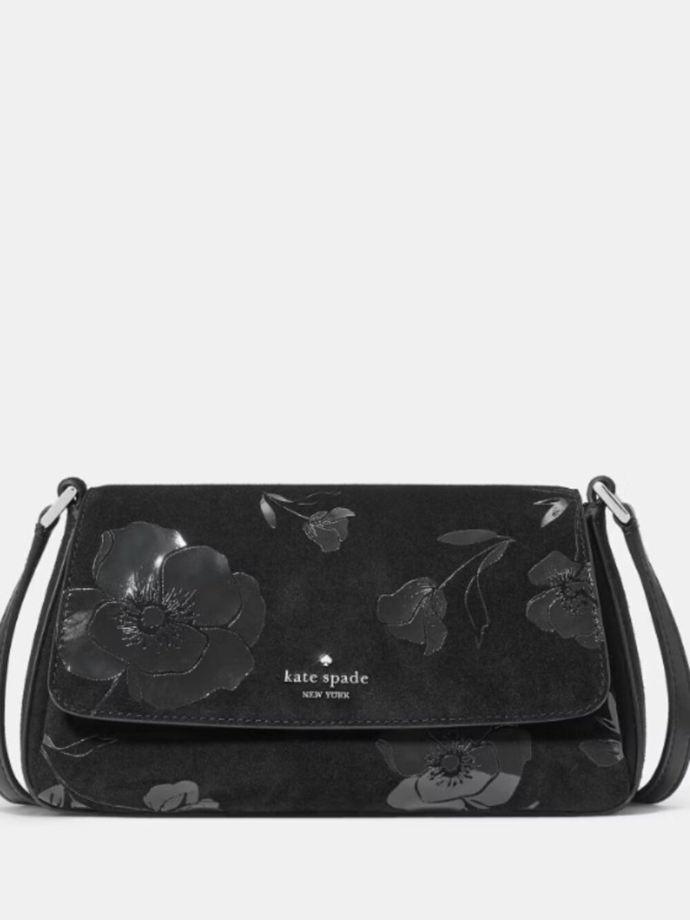 Kate Spade New York Sutton Floral Suede Mini Crossbody Purse